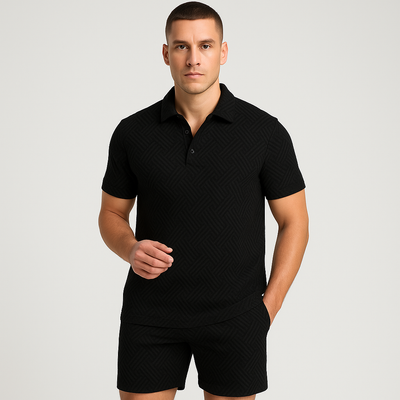 Herren Sommer Casual Set – Kurzarm-Poloshirt & passende Shorts