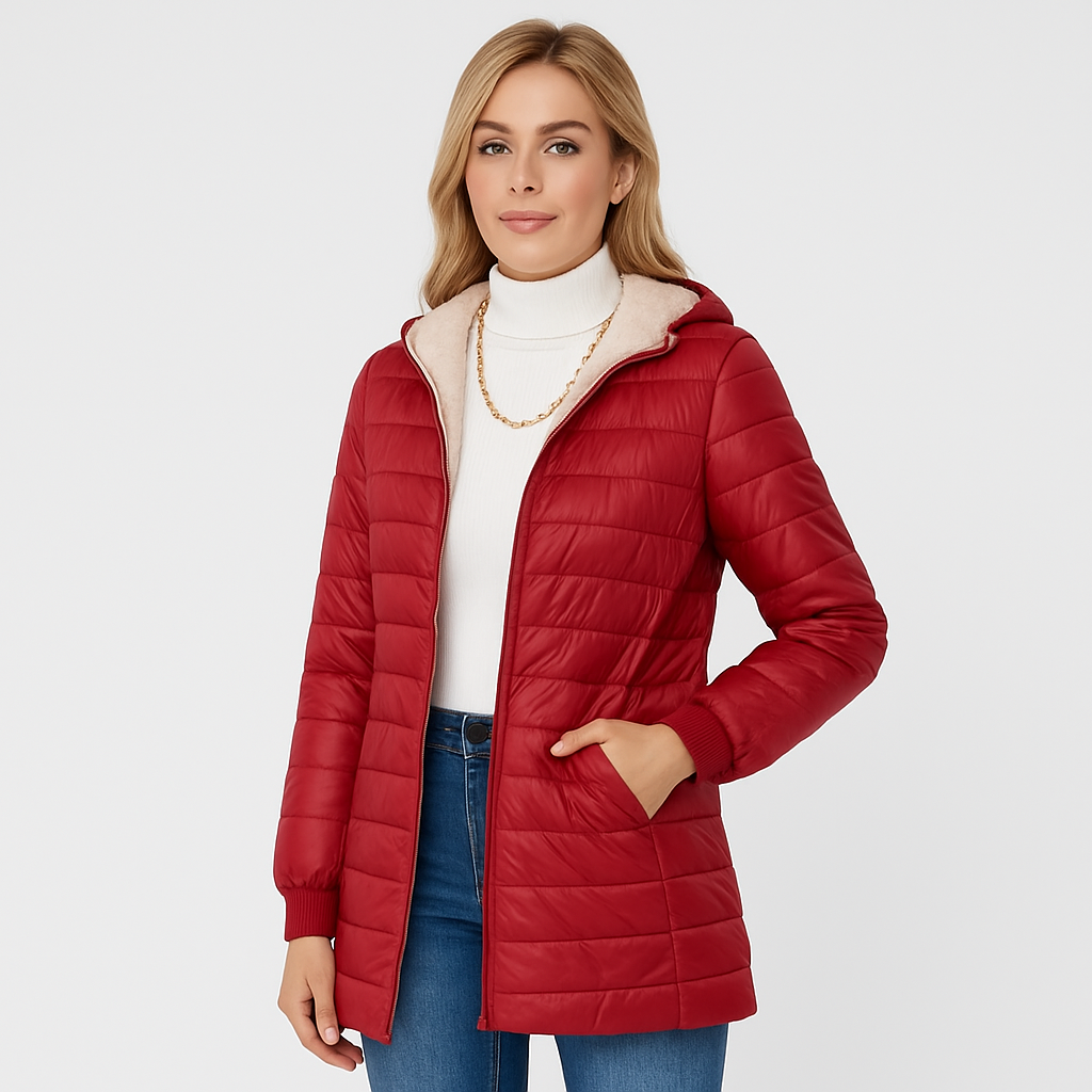 Norah Wintermantel mit Fleecefutter – Mit Kapuze und ultrabequem