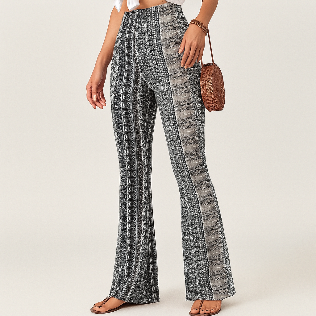 Chelsea – Boho-Schlaghose für Damen – Allover-Print, Slim Fit