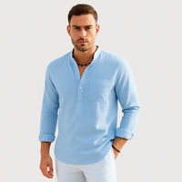Lendon - Elegantes Leinenhemd für Herren - Sommer Chic in Hellblau