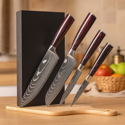 Kasumi | 4-teiliges, ultrascharfes, geschmiedetes Messerset