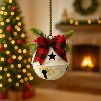 JingleCrest | Eleganter Weihnachtsglockenkranz in Weiß