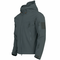 Herrenjacke mit Kapuze – Militärjacke für Outdoor-Aktivitäten in Grau