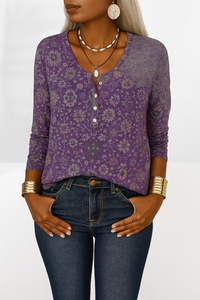 Alina - Elegante Boho-Bluse in Lila