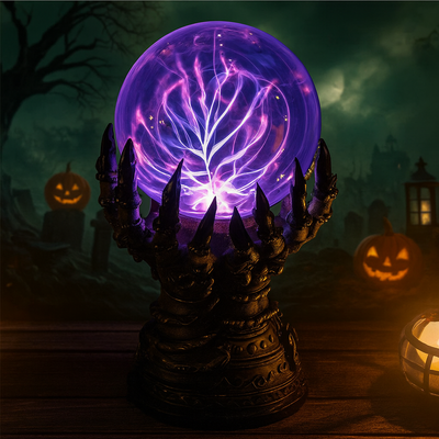 NightSphere | Halloween-Kristallkugellampe mit gotischem Hand-Design