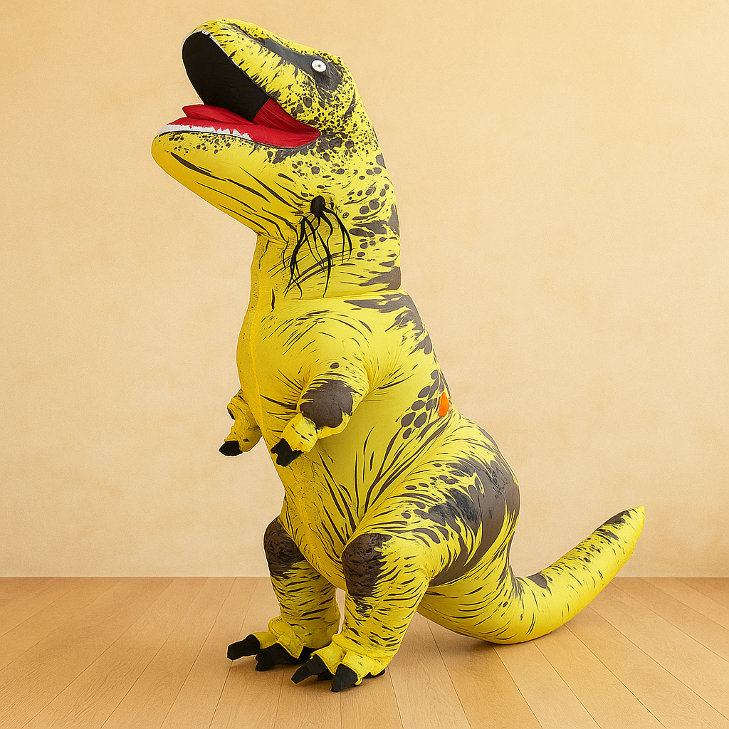 DinoRampage | Aufblasbares T-Rex-Kostüm für Halloween und Partys