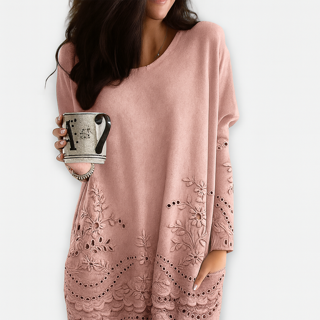 Spitzenhemd-Pullover – Feminine Eleganz mit mühelosem Tragekomfort