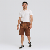 Kurze Wildbock Lederhose Hein in Braun