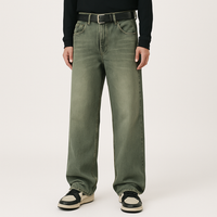 4Legend – Herren Flare Jeans – Lässiger Streetstyle, Taschen, reifer Look in Grün