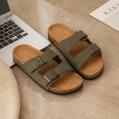 Herren-Sandalen im Retro-Stil – Verstellbares Doppelschnallen-Design für lässigen Tragekomfort