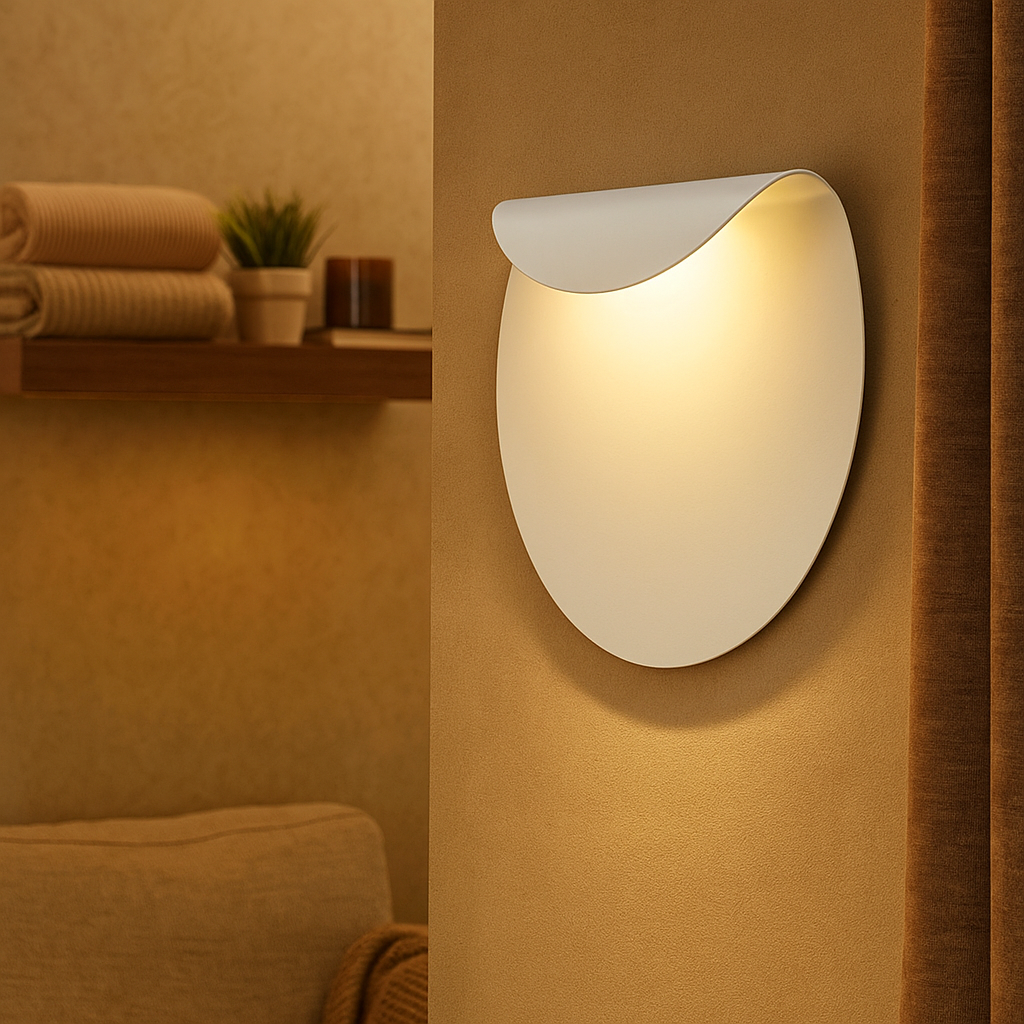 LumaGlow – Minimalistische Wandleuchte mit sanftem, umgebendem Licht