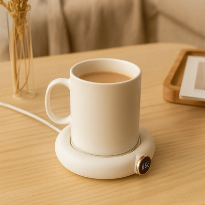 HeatWave – USB-Heißgetränkehalter mit LED-Display für perfekt temperierte Getränke