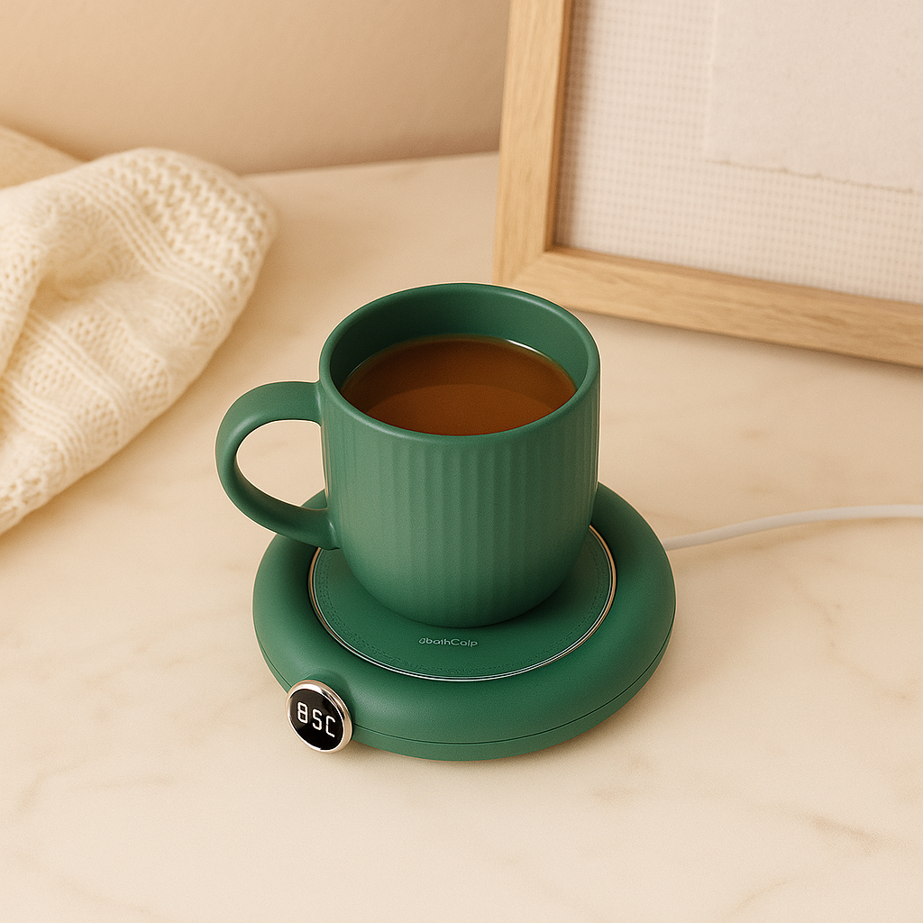 HeatWave – USB-Heißgetränkehalter mit LED-Display für perfekt temperierte Getränke