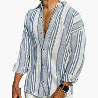 Evander | Lässige Passform Langarm Hemd in Hellblau