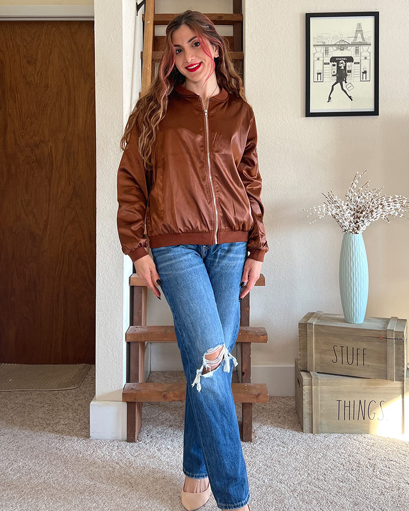 Stilvolles Klassisches Bomberjack mit Praktischen Taschen für Damen