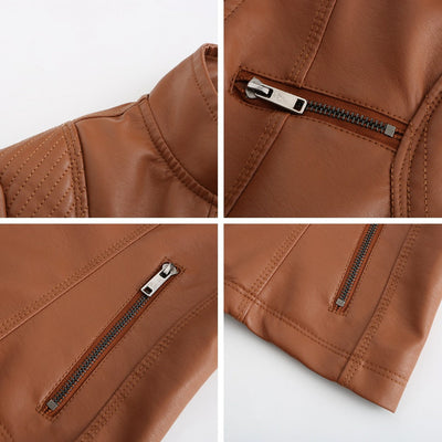 Stylisches Leder Damenjack – Elin