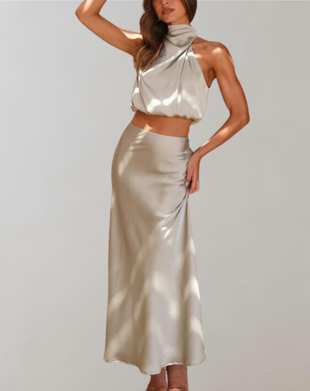 Deslie - Elegantes Maxikleid Set | Maxikleid Set | Zeitlos Sexy Kleid