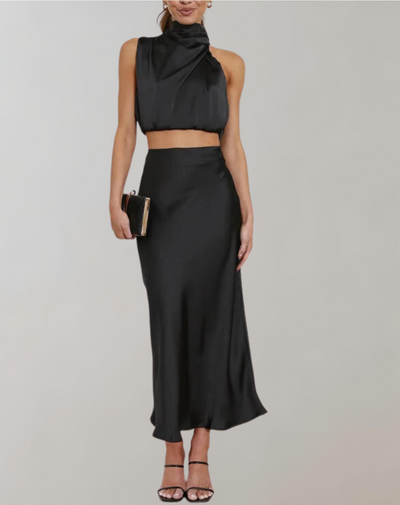 Deslie - Elegantes Maxikleid Set | Maxikleid Set | Zeitlos Sexy Kleid