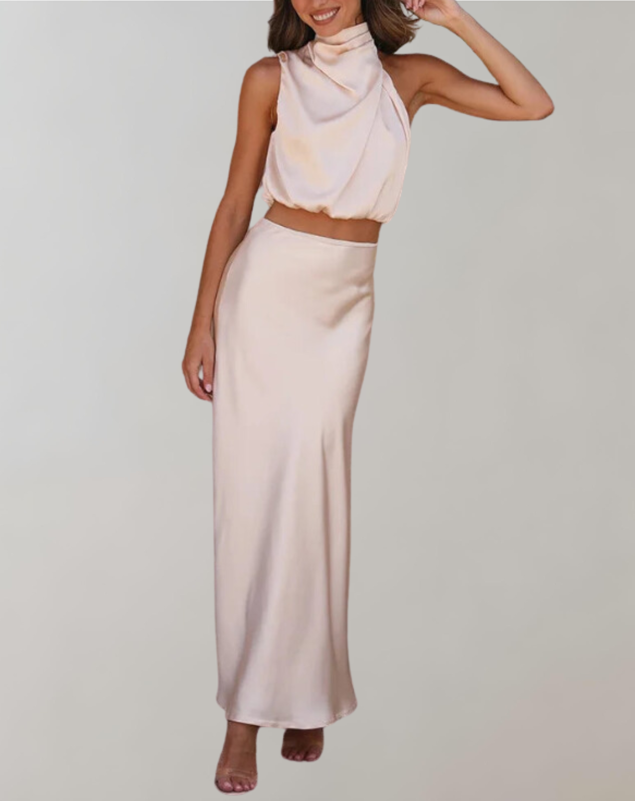 Deslie - Elegantes Maxikleid Set | Maxikleid Set | Zeitlos Sexy Kleid