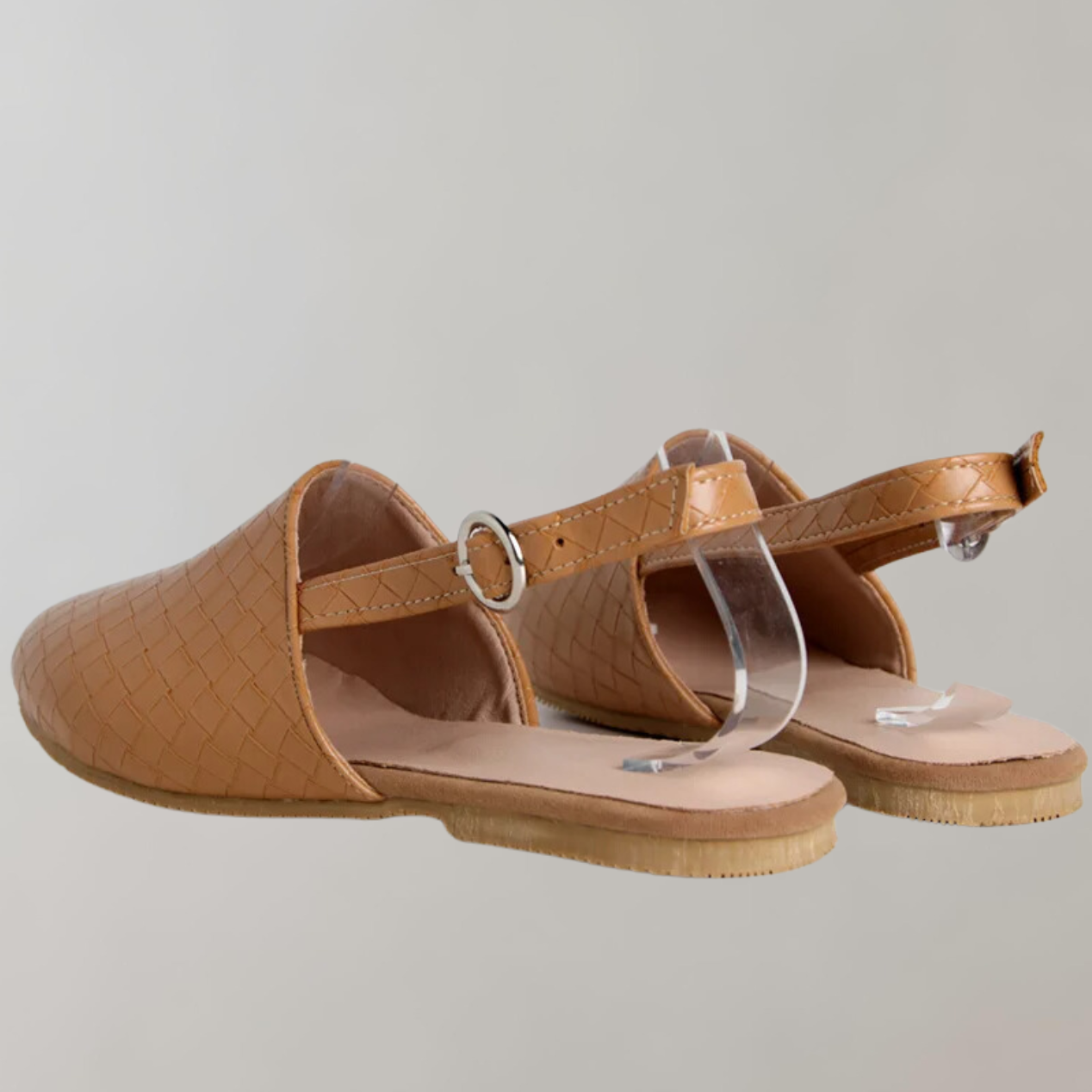 Hilga - Flache Sandale mit niedrigem Absatz | Loafer-Sandale mit Riemen an der Rückseite