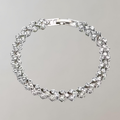 Katherine - funkelndes Tennisarmband mit Herz-Zirkonia-Steinen | glamouröse Armbänder Frauen