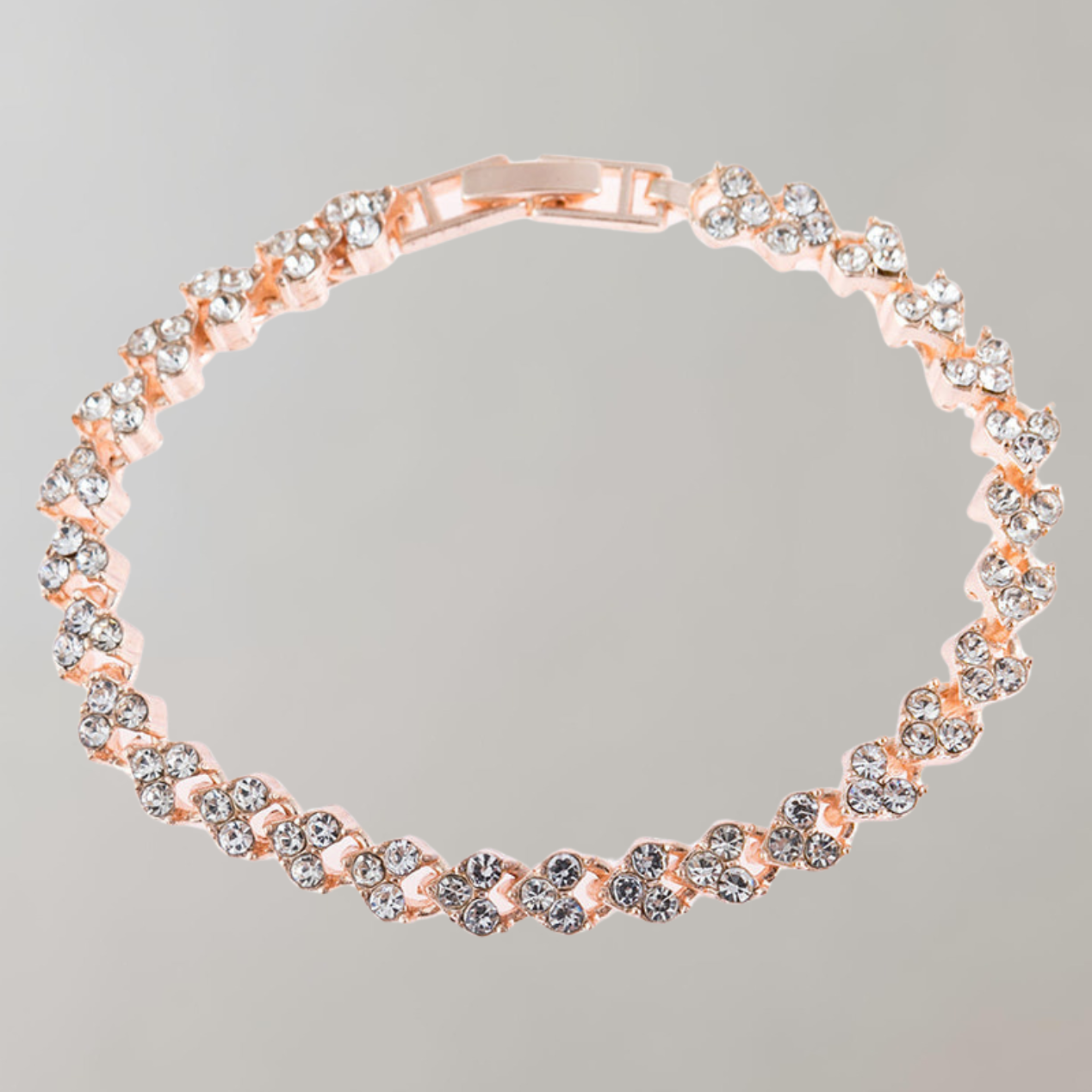 Katherine - funkelndes Tennisarmband mit Herz-Zirkonia-Steinen | glamouröse Armbänder Frauen