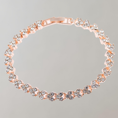 Katherine - funkelndes Tennisarmband mit Herz-Zirkonia-Steinen | glamouröse Armbänder Frauen