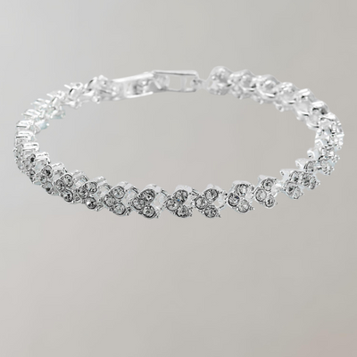 Katherine - funkelndes Tennisarmband mit Herz-Zirkonia-Steinen | glamouröse Armbänder Frauen