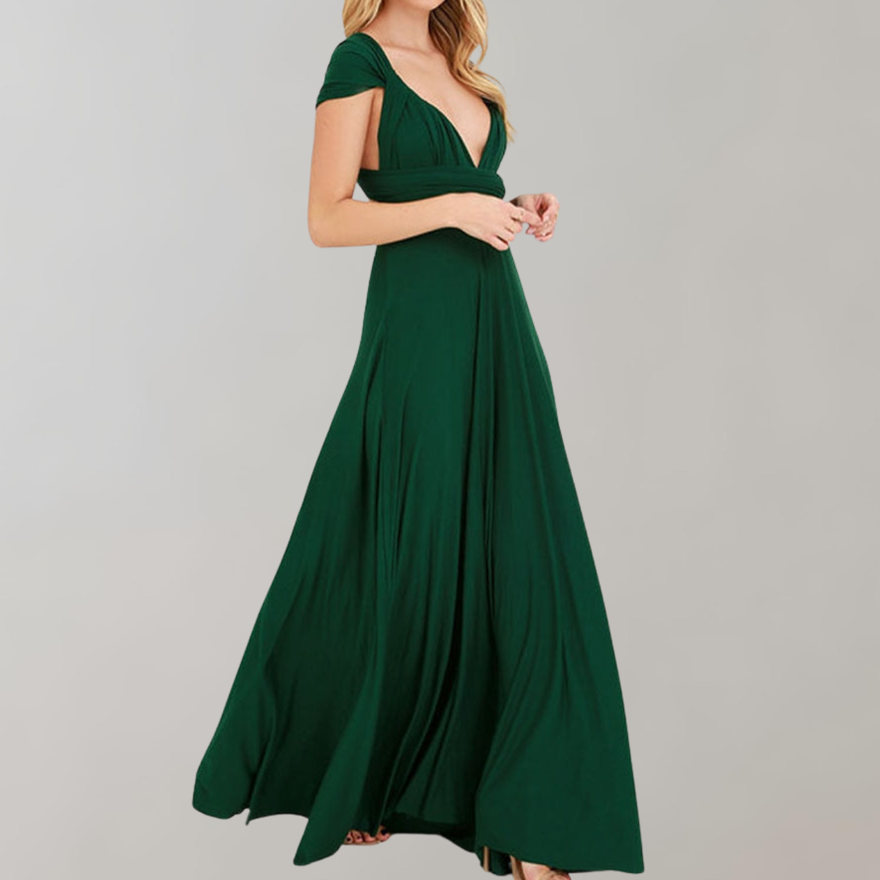 Maja - Neckholder-Kleid für Damen | Maxikleid mit überkreuztem Rücken