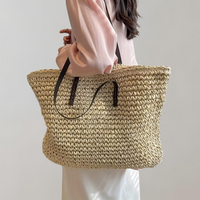Tara - große gewebte Tragetasche | Tasche im Bohemian-Beachy-Stil in Beige