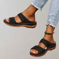 Valentina - Orthopädische Sandalen für Damen | Sandalen damen bequem | Sommer Sandalen Damen in Schwarz