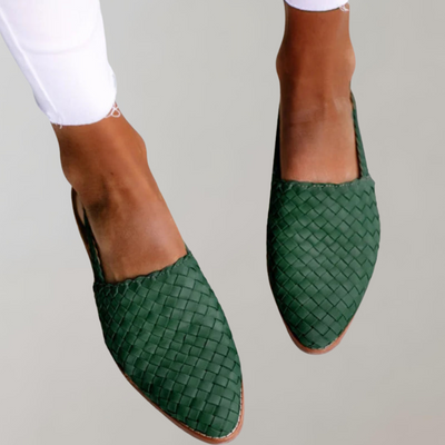 Hilga - Flache Sandale mit niedrigem Absatz | Loafer-Sandale mit Riemen an der Rückseite