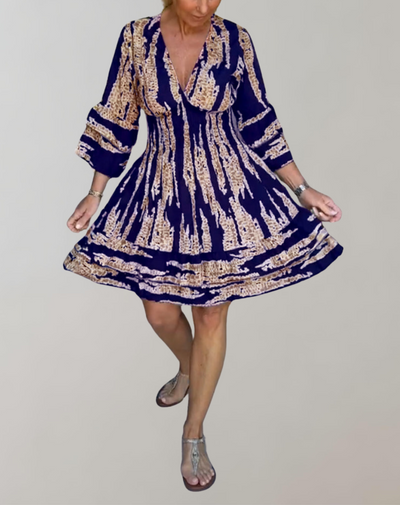 Angelica - Bedrucktes Minikleid für Damen | Schickes buntes Cocktail Kleid