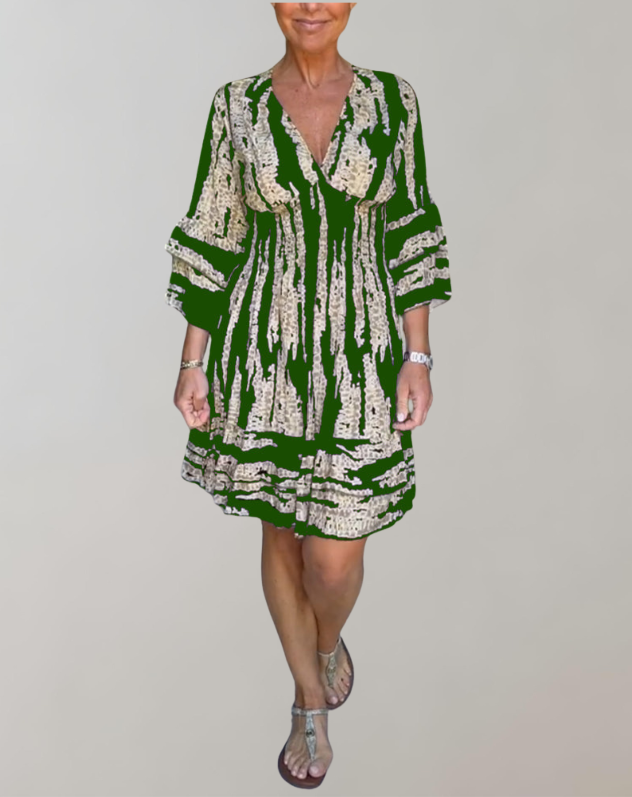 Angelica - Bedrucktes Minikleid für Damen | Schickes buntes Cocktail Kleid