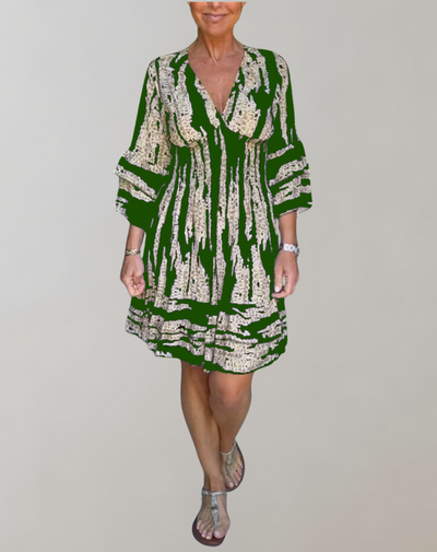 Angelica - Bedrucktes Minikleid für Damen | Schickes buntes Cocktail Kleid