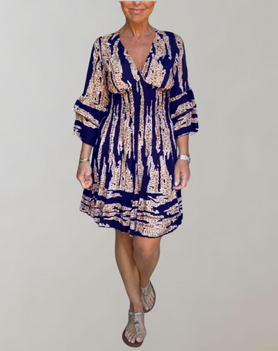 Angelica - Bedrucktes Minikleid für Damen | Schickes buntes Cocktail Kleid