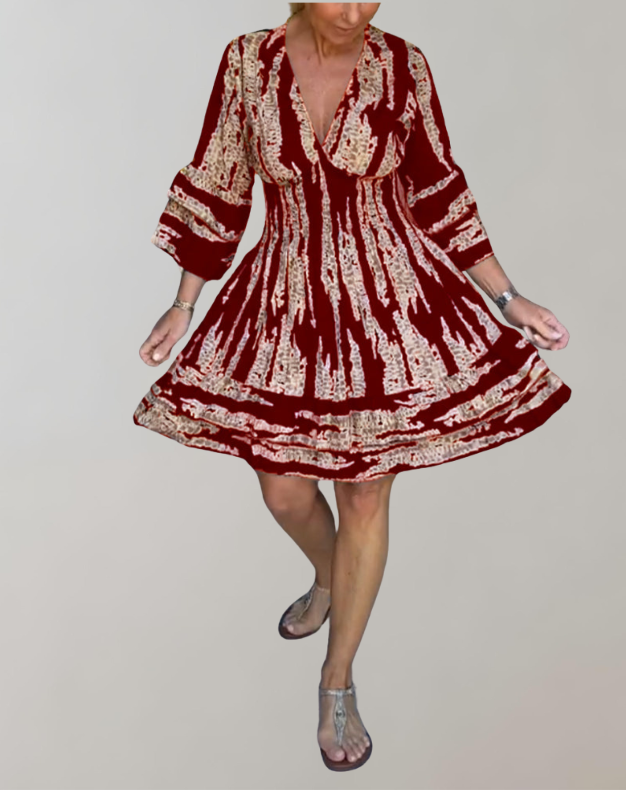 Angelica - Bedrucktes Minikleid für Damen | Schickes buntes Cocktail Kleid