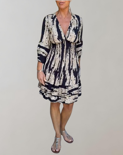 Angelica - Bedrucktes Minikleid für Damen | Schickes buntes Cocktail Kleid