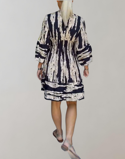 Angelica - Bedrucktes Minikleid für Damen | Schickes buntes Cocktail Kleid