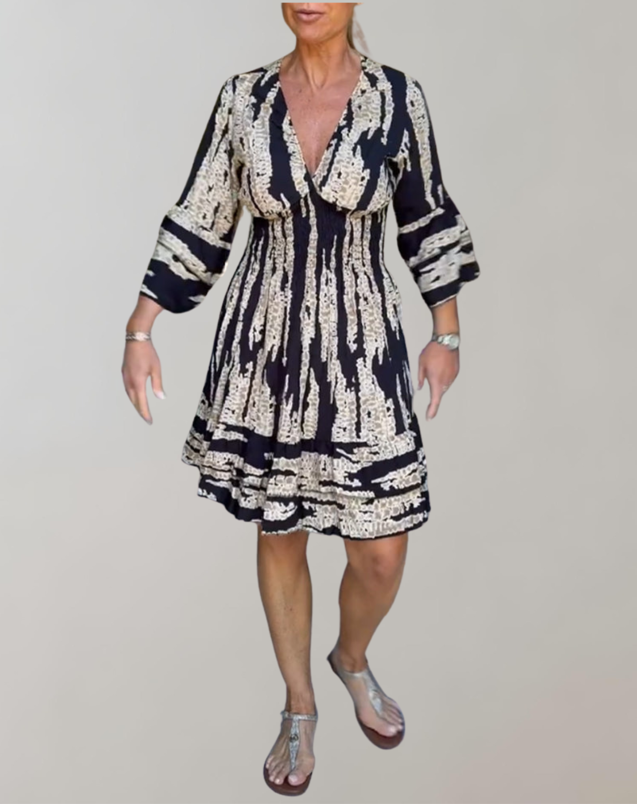 Angelica - Bedrucktes Minikleid für Damen | Schickes buntes Cocktail Kleid