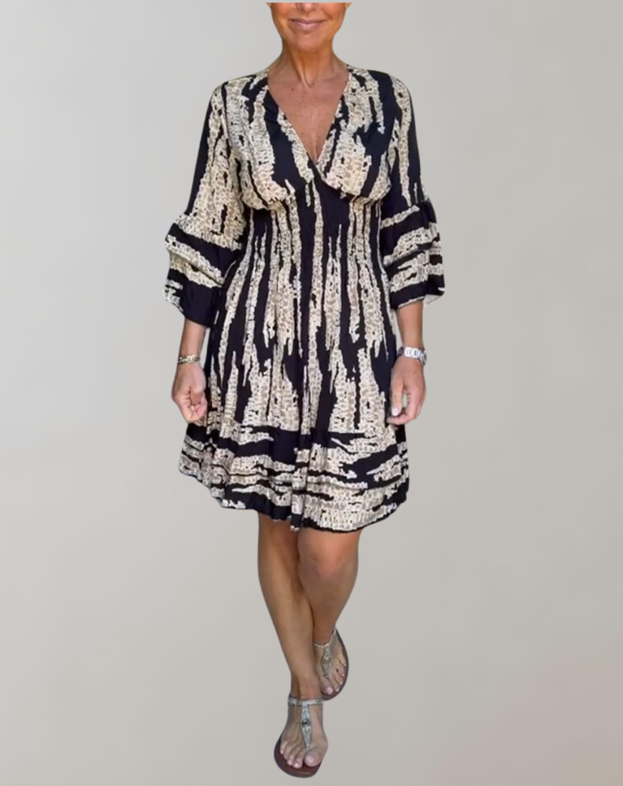 Angelica - Bedrucktes Minikleid für Damen | Schickes buntes Cocktail Kleid