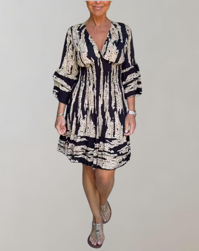 Angelica - Bedrucktes Minikleid für Damen | Schickes buntes Cocktail Kleid