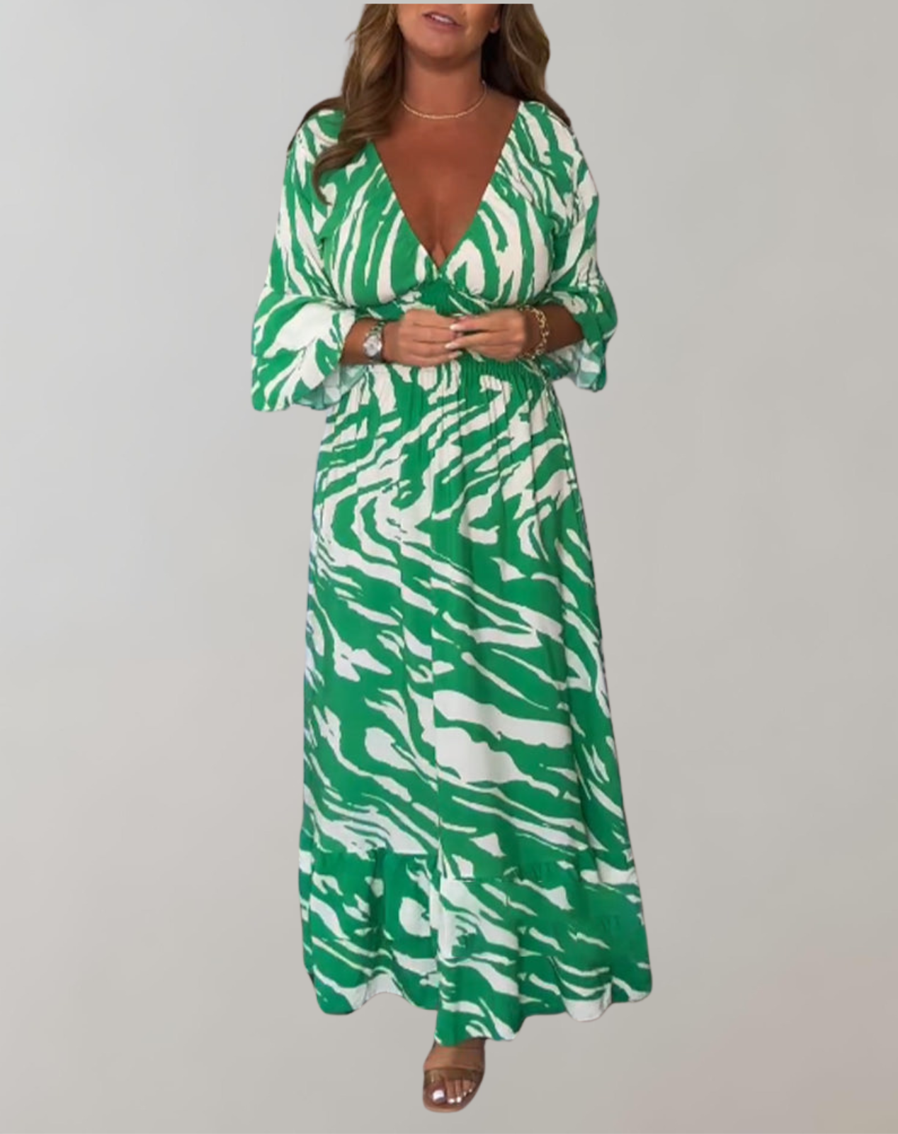 Layla - Bedrucktes Maxikleid | Elegantes Sommerkleid | Abendkleid bequem Damen