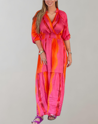 Cecilia - Maxikleid für Damen | Bedrucktes Abendkleid | Buntes Sommerkleid