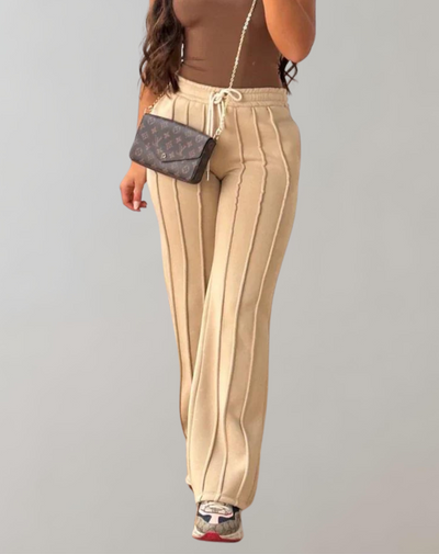 Lulu | Gestreifte, lässige Jogginghose | Sportliche, gestreifte Lounge-Jogginghose