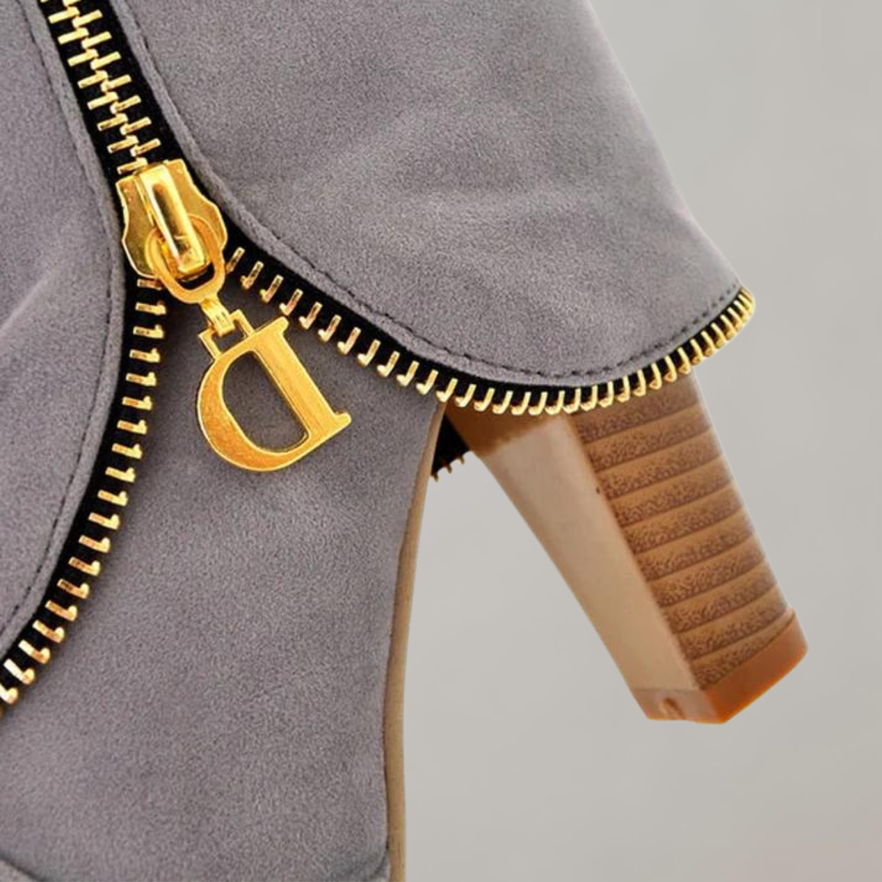 Overknee-Stiefel Damen mit Absatz und Reißverschluss – Hohe Stiefel in Rot und Schwarz