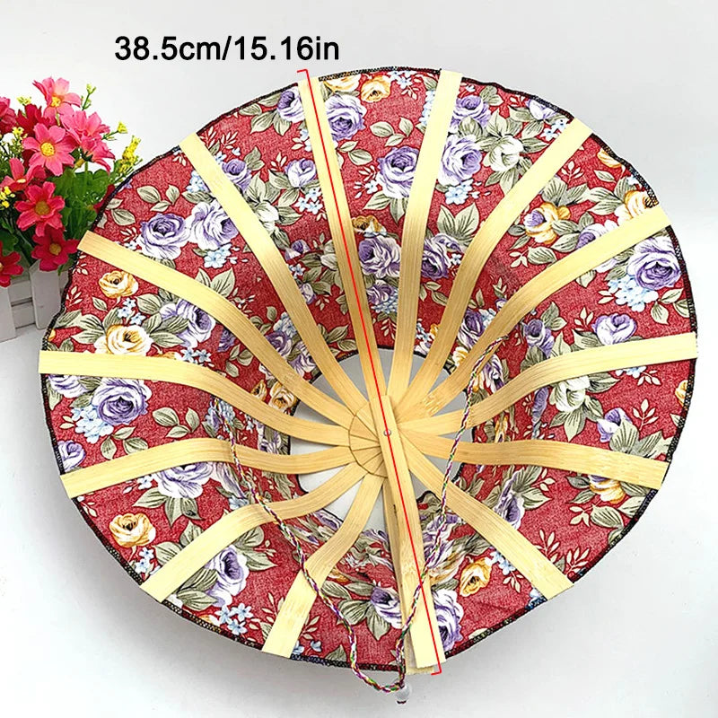 Kreative Faltung Fan Hut Frauen Bambus Seide Mode