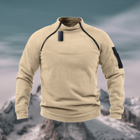 Pullover Herren Fleece Mit Reißverschluss | Outdoor Komfort in Beige