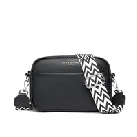 Bella | Damen-Lederschultertasche in Schwarz