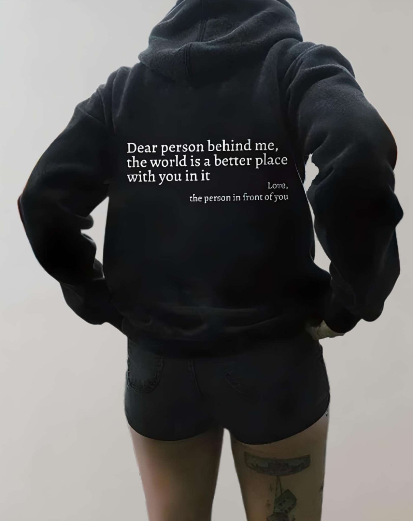 Daisy - Übergroßer Kapuzenpullover mit motivierendem